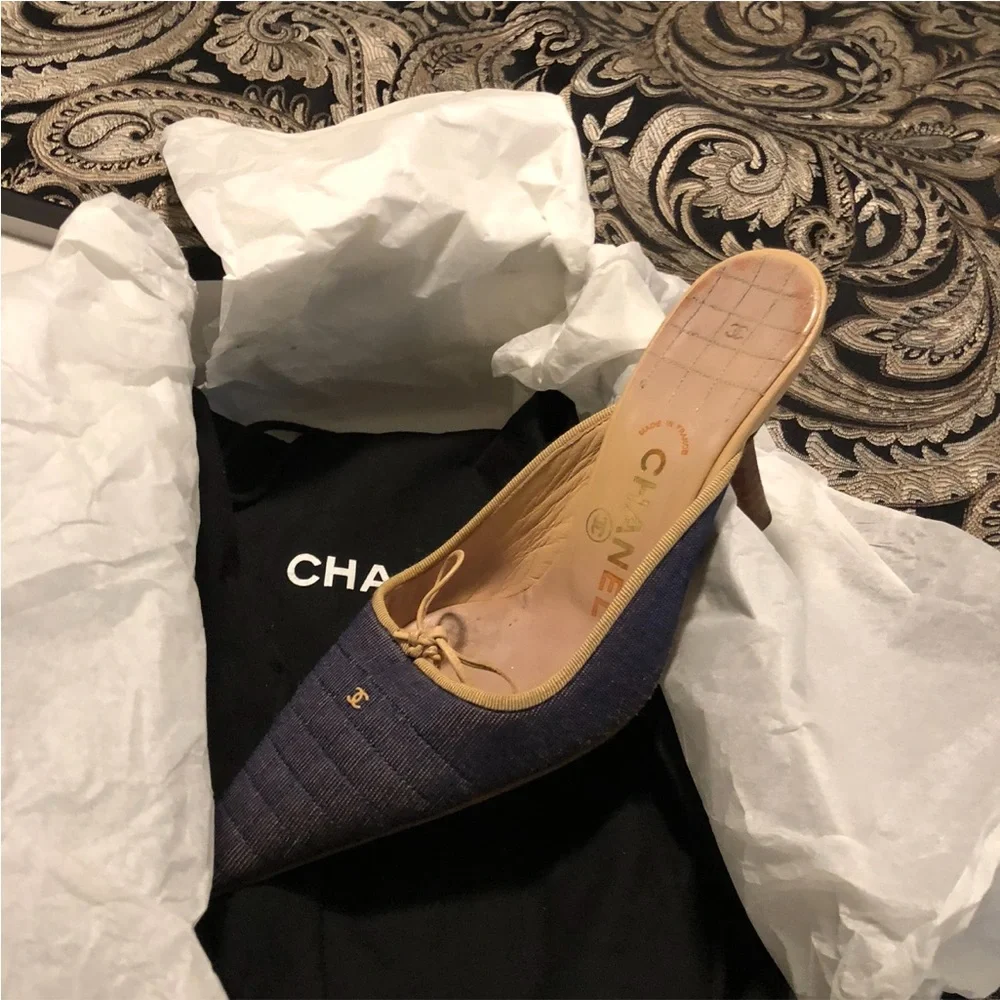 Authentic CHANEL Mules - Picture 2 of 9